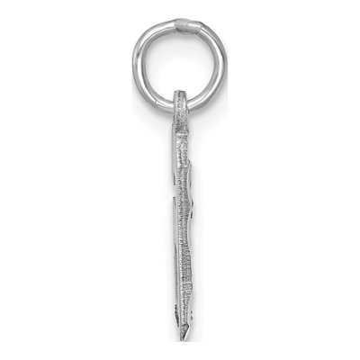 14K White Gold Number 6 Charm – view 3