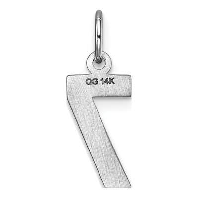 14K White Gold Number 7 Charm – view 5