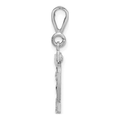 14K White Gold Number 32 Pendant – view 3