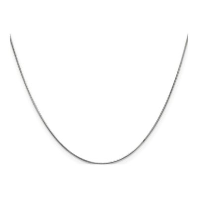 14K White Gold 0.6mm Round Snake Chain – view 4