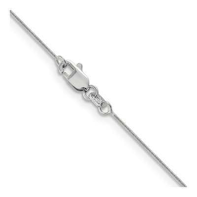 14K White Gold 0.6mm Round Snake Chain – view 5