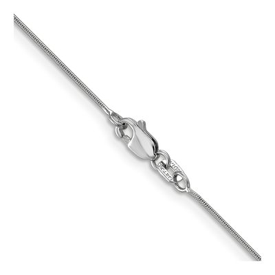 14K White Gold 0.8mm Round Snake Chain – view 5