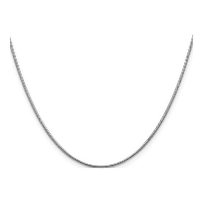 14K White Gold 1.1mm Round Snake Chain Bracelet – view 4