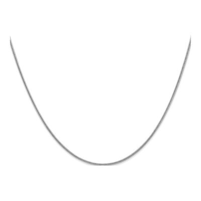 14K White Gold 1.4mm Round Snake Chain Bracelet – view 4