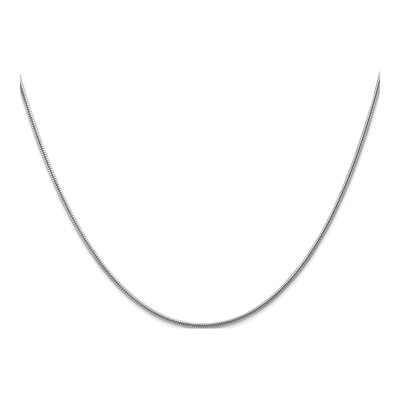 14K White Gold 1.6mm Round Snake Chain – view 4