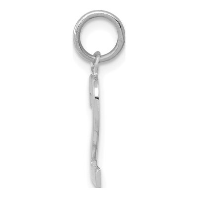 14K White Gold Small Number 2 Pendant – view 3