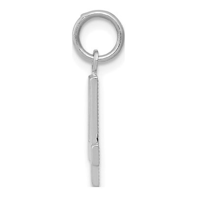 14K White Gold Small Number 4 Pendant – view 3