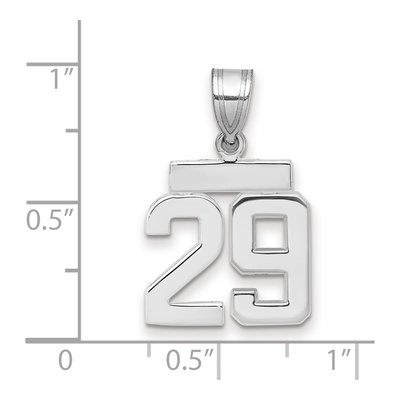 14K White Gold Number 29 Charm – view 2