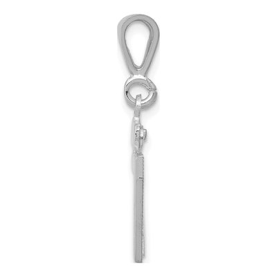 14K White Gold Small Number 47 Pendant – view 2