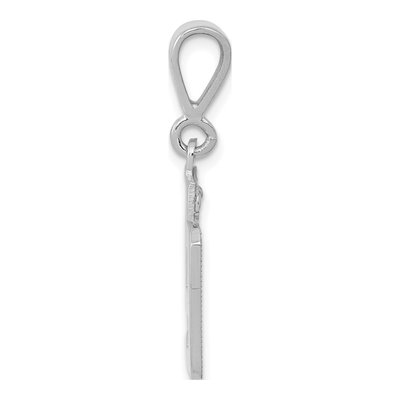 14K White Gold Number 49 Charm – view 2