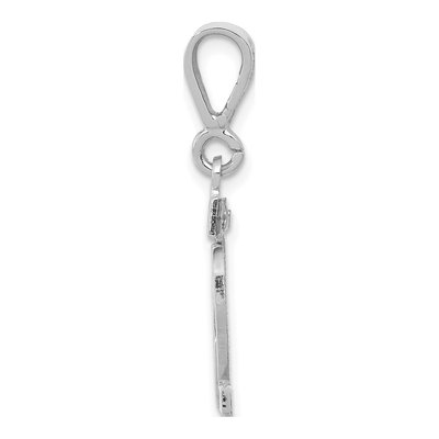 14K White Gold Number 82 Charm – view 2