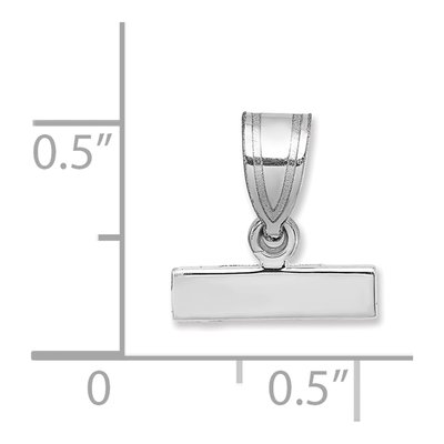 14K White Gold Small Top Charm – view 4