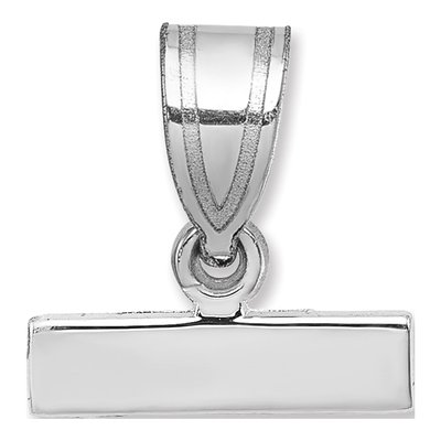 14K White Gold Small Top Charm