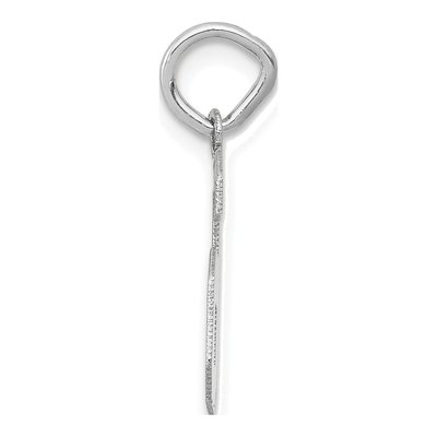 14K White Gold Small Number 6 Charm – view 3