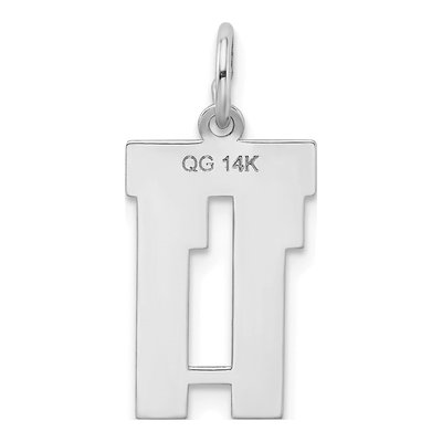 14K White Gold Small Number 11 Pendant – view 3