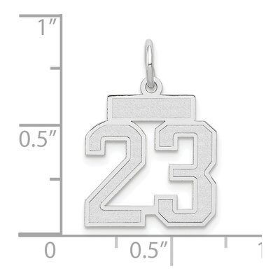 14K White Gold Small Number 23 Charm – view 4