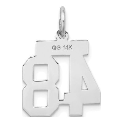 14K White Gold Number 48 Charm – view 3
