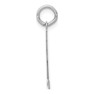 14K White Gold Number 72 Charm – view 2