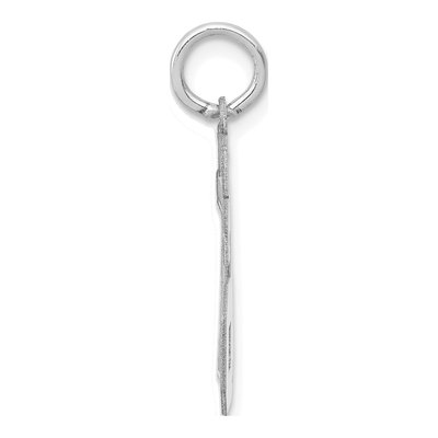 14K White Gold Number 76 Charm – view 2