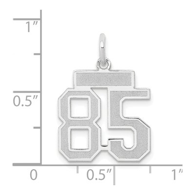 14K White Gold Number 85 Charm – view 4