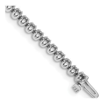 14K White Gold 2.09 ct tw Tennis Bracelet Mounting