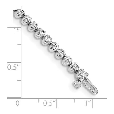 14K White Gold 2.09 ct tw Diamond Tennis Bracelet – view 4