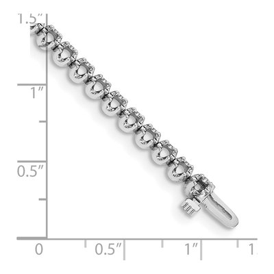 14K White Gold 3.15 ct tw Diamond Tennis Bracelet Mounting – view 4