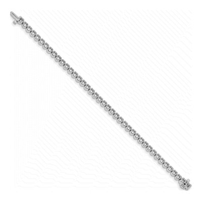 14K White Gold 3.8 ct tw Diamond Tennis Bracelet Mounting – view 2