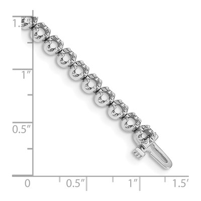 14K White Gold 3.8 ct tw Diamond Tennis Bracelet Mounting – view 4