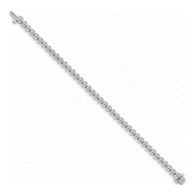 14K White Gold 3.8 ct tw Diamond Tennis Bracelet – view 2