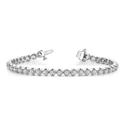14K White Gold 3.8 ct tw Diamond Tennis Bracelet – view 5