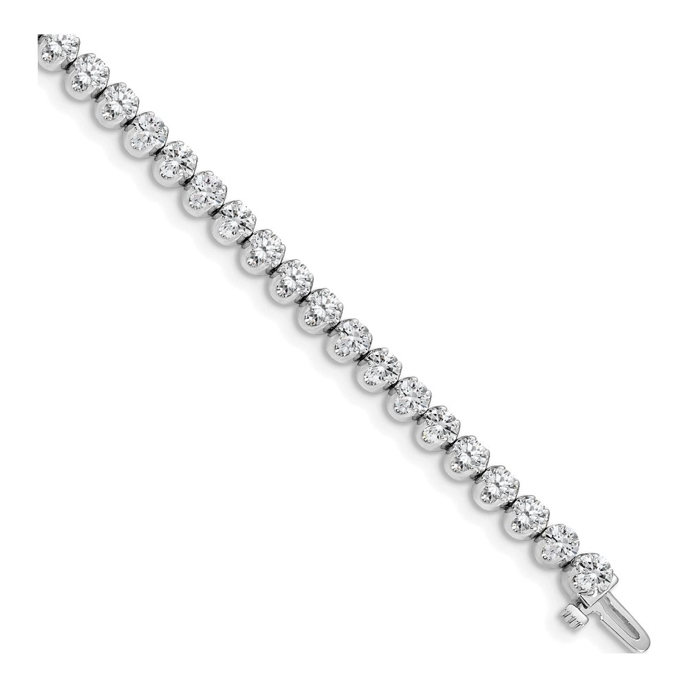 14K White Gold 3.8 ct tw Diamond Tennis Bracelet
