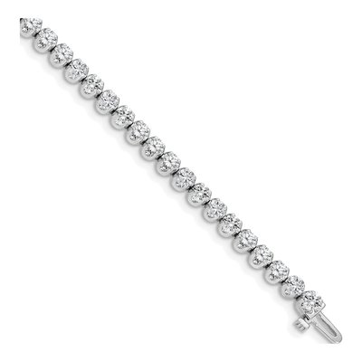 14K White Gold 3.8 ct tw Diamond Tennis Bracelet