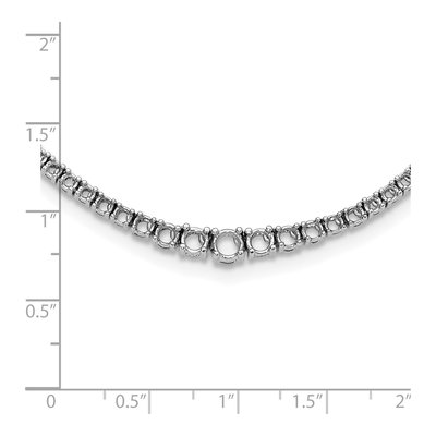 14K White Gold 6.8 ct tw Graduated Diamond Necklace Mounting – view 4