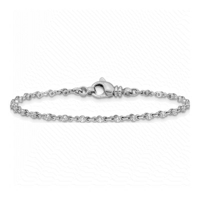14K White Gold 7/8 ct tw Diamond Tennis Bracelet – view 3