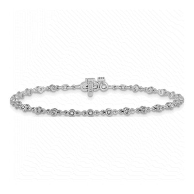 14K White Gold 1.4 ct tw Tennis Bracelet Mounting – view 3
