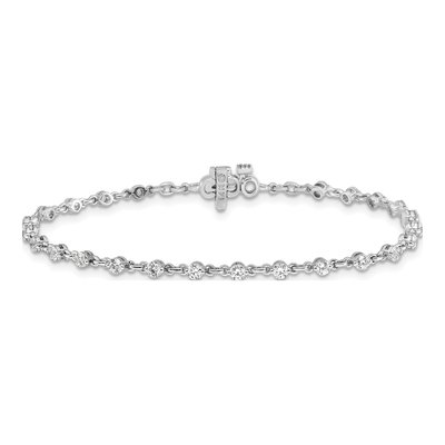 14K White Gold 2.25 ct tw Diamond Tennis Bracelet Mounting – view 3