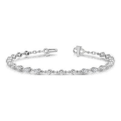 14K White Gold 2.25 ct tw Diamond Tennis Bracelet Mounting – view 5