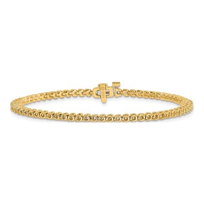 14K Yellow Gold 1.9 ct tw 7-Inch Tennis Bracelet Mounting – view 3