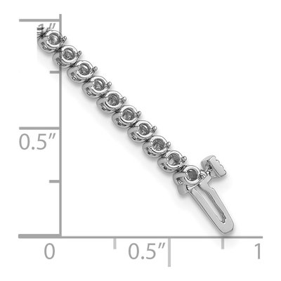 14K White Gold 1.9 ct tw Tennis Bracelet Mounting – view 5