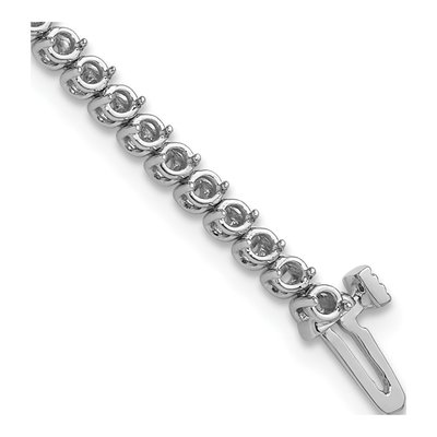 14K White Gold 1.9 ct tw Tennis Bracelet Mounting