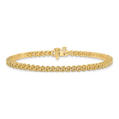 14K Yellow Gold 2.9 ct tw Tennis Bracelet Mounting – view 3