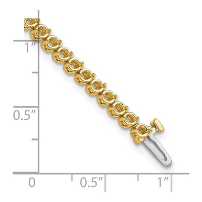 14K Yellow Gold 2.9 ct tw Tennis Bracelet Mounting – view 4