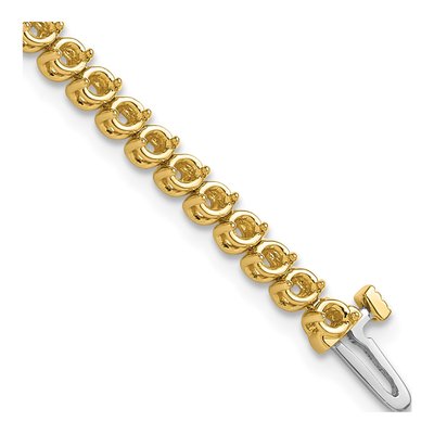 14K Yellow Gold 2.9 ct tw Tennis Bracelet Mounting