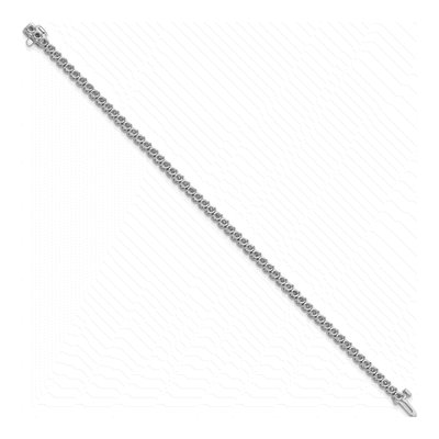 14K White Gold 2.9 ct tw Tennis Bracelet Mounting – view 2
