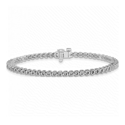 14K White Gold 2.9 ct tw Tennis Bracelet Mounting – view 3