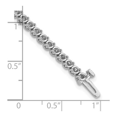 14K White Gold 2.9 ct tw Tennis Bracelet Mounting – view 4