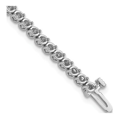 14K White Gold 2.9 ct tw Tennis Bracelet Mounting