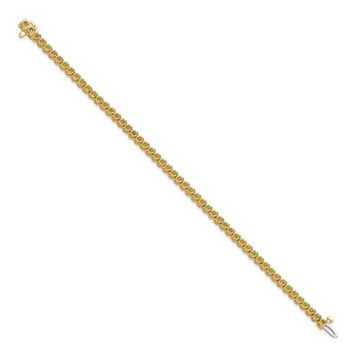 14K Yellow Gold 4.18 ct tw Round 2-Prong Diamond Bracelet Mounting – view 2