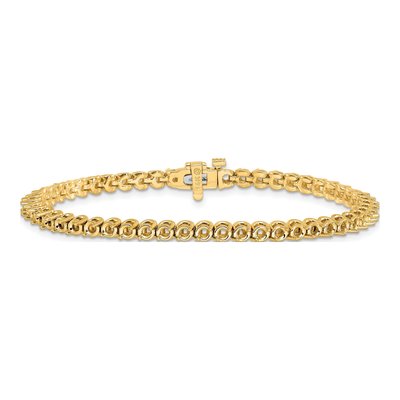 14K Yellow Gold 4.18 ct tw Round 2-Prong Diamond Bracelet Mounting – view 3